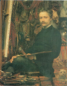 Hermann de Boor von seiner Frau Julie gemalt, 1888