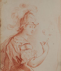 Minerva Rötelzeichnung, 1782 Maria Elisabeth de Boor